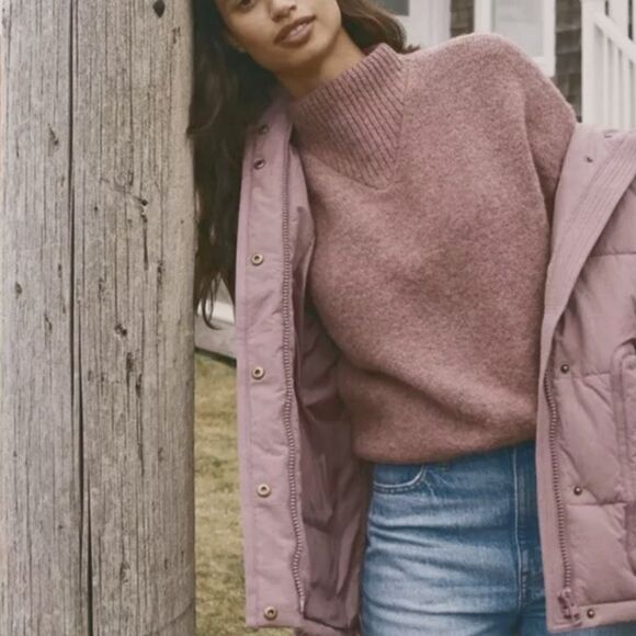 Madewell Dillon Mockneck Pullover Sweater. Cozycore. Outdoor.  Light Academia - Picture 13 of 13